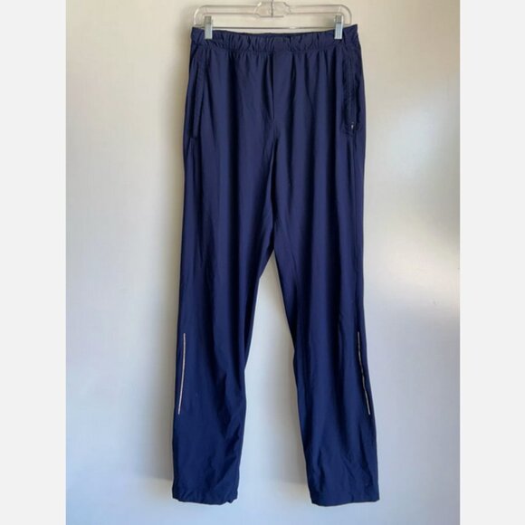 LULULEMON Navy Blue Track Pants Reflective Nylon, Spandex Size Men's Medium